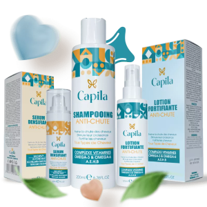 Capila Shampooing 200ml+ Lotion 125ml+ Serum 30ml Pack Anti-Chute