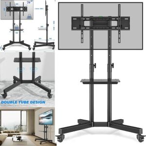 Support TV sur Pied Roulant Mobile de 32" à 75" mobile adaptable haute qualité