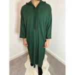 Jabador Maroc Djellaba Mlifa EXTRA Homme haute couture - Vert Royale