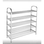 étagère à Chaussures Ménage 4 Couches Acier Inoxydable Rack de Stockage