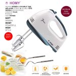 Homy Batteur Mixeur Mélangeur Stéréo 7 Vitesses - Moteur Cuivre Puissant, Fouets & Crochets à Pâte