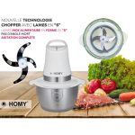 Homy Creative Chopper INOX Hachoir Électrique à Lames S Cyclone - Meilleur Prix Multifonction