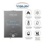 Vision Chauffe eau automatique à gaz 6 litres avec afficheur de température