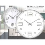 Horloge Murale Moderne Style CITY ZEN - Chiffres en 3D
