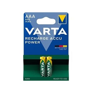 VARTA Blister de 2 Piles Rechargeables // Batterie AAA Capacité 800 mAh 2 unités