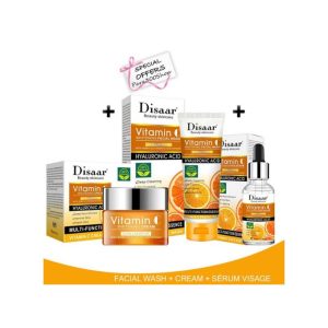 Disaar Pack 3 Pcs - 1 Crème Pour Le Visage 50g + 1 Sérum + 1 Nettoyant 50g