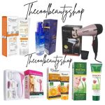 pack pour soins cheveux et visage (séche-cheveux multicolors +serum collagene+ecran invisible+brosse 5 in1 + nettoyant visade+scrub aloe vera)