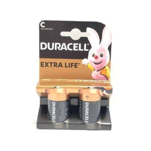 Duracell Extra Life Alkaline 2 Piles Alcalines 1.5v LR14 MN1400 Type C