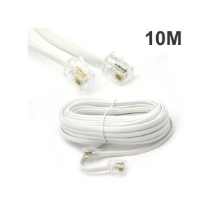 Cable RJ11 10M - Cordon Téléphonique pour Téléphone Fix, ADSL,Fax.. 10 Mètres RJ11