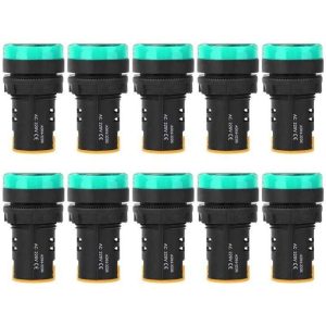 10Pcs Voyant Led Lumineux Vert 220V Ad16-22D/S(vert)