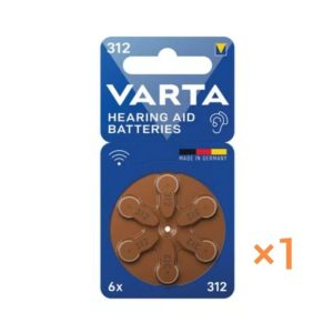 VARTA Professional Batterie 312 - Pile Auditive Haute Qualité Max Performance,1 Pack