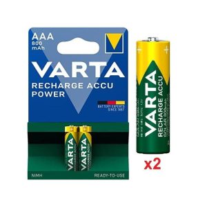 VARTA 2 Piles Rechargeables // Batterie AAA Capacité 800 mAh 2 unités