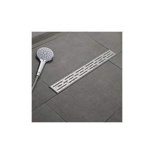 Caniveau de douche - En acier inoxydable - Avec siphon - 50cm