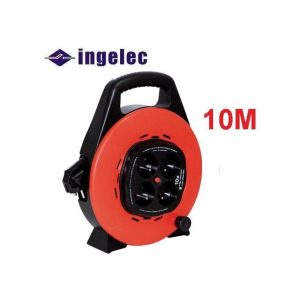 Enrouleur Rallonge 10 mètres , 4 Prises 2P+ Terre , Multiprises 10m