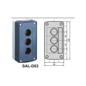 Boîtier de commutation à bouton-poussoir étanche 3 T