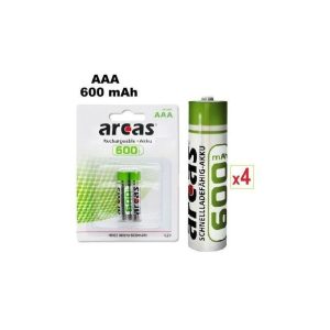 Arcas 4 Piles AAA - Rechargeables 600MAH