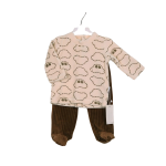 Ensemble bébé haut à motifs voitures et pantalon velours côtelé
