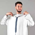 Jabador Maroc Djellaba Lin à la main haute couture