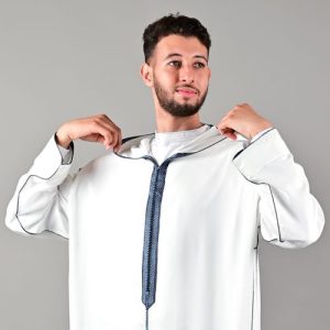 Jabador Maroc Djellaba Lin à la main haute couture