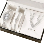 Ensemble de montres et bracelets pour femmes, élégant et tendance — argenté