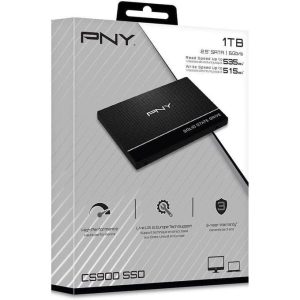 Pny CS900 1TB SSD Interne SATA III, 2.5 pouces, Vitesse de lecture jusqu'à 535MB/s