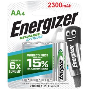 Energizer 4 piles Rechargeable AA 2300mAh Pré Chargé