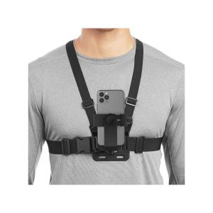 Support de Téléphone et GoPro réglable avec sangle de poitrine, fixation rapide