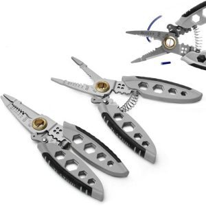 Dénudeur de fils de 7 pouces, outil de dénudage et sertissage robuste, outil multifonction pour couper et sertir