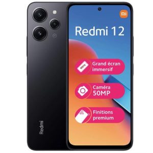 XIAOMI Redmi 12 Amoled 6,79″ (8Go, 256Go) MediaTEK HELIO G88 - 50MP- Noir