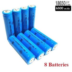 PILLES rechargeable Li-ion 3.7v 18650 6800 mAh sans emballage Lot de 8 unités