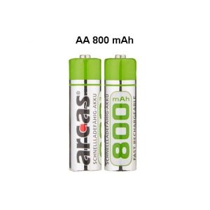 Arcas Blister de deux Piles Rechargeable Capacité 800 mAh // 2 Piles AA
