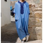 Jabador Maroc Gandoura Amir homme - Bleu