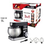 FIZLER Robot pétrin pâtissier multifonction noir 1500 Pétrin 5 litres 3en1