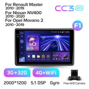 Ecran multimédia pour Renault Master 2010 -2019 ForNissan NV400 2010 - 2020For OpelMovano 2