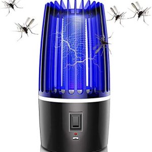 Funthy Moustiquaire Électrique USB, 2 en 1, Lampe Anti-Moustiques, LED UV