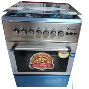 CUISINIERE à Gaz VENEZIA 4 FEUX 60 x 60 cm Eclairage intérieur et ventilateur