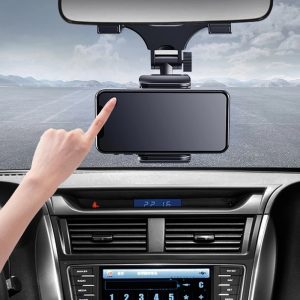 Support pour téléphone flexible de voiture montage sur rétroviseur/live route