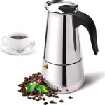 Kit cafetière italienne avec quatre tasses
