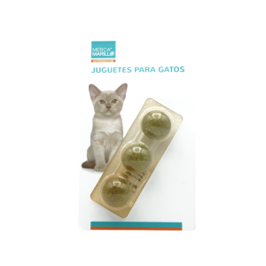 Lot de 3 balles d'herbe à chat MERCA MARILLO