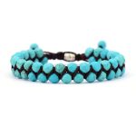 Bracelet Tressé en Turquoise