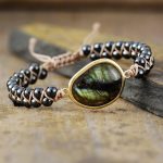 Bracelet Tressé en Labradorite