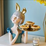 charmelle- Sculpture Décorative avec Plateau Fonctionnel