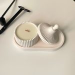 Pack DUO décoratif composé d’un plateau et boite bougie avec couvercle