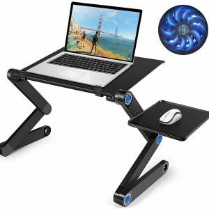 Table PC Portable réglable et pliable avec Support Souris