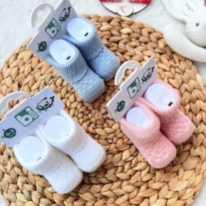 Chaussons bébé en tricot Bamboo