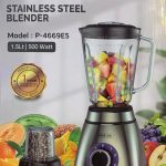 VENEZIA ITALIAN DESIGN Mixeur blender 5 vitesses 1,5 litres 500W + moulin à épice en verre