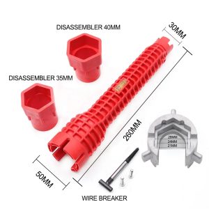 Clé de lavabo multifonction – Outil de plomberie pratique pour installation facile