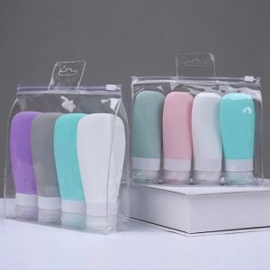 Kit de Voyage pour Cosmétiques - Flacons Silicone Sans BPA