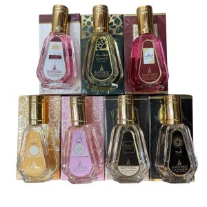 Pack Lataffa parfum - Yara jeune et rose / Amirat arab rouge / Ana abyad rouge / Asad noir / Khamra noirs / Qimah vert