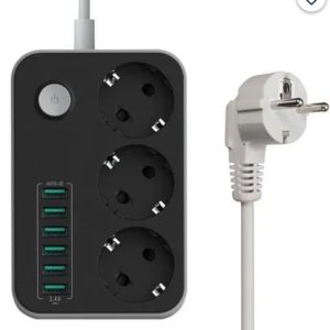 LDNIO 5V 3.4A Chargeur Bureau 3 Prise Alimentation 6 USB Port 1.6m Charger Multipris